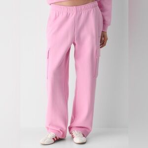 Aritzia Cozy Sweatfleece Mega Cargo Sweatpant Morganite Pink M
